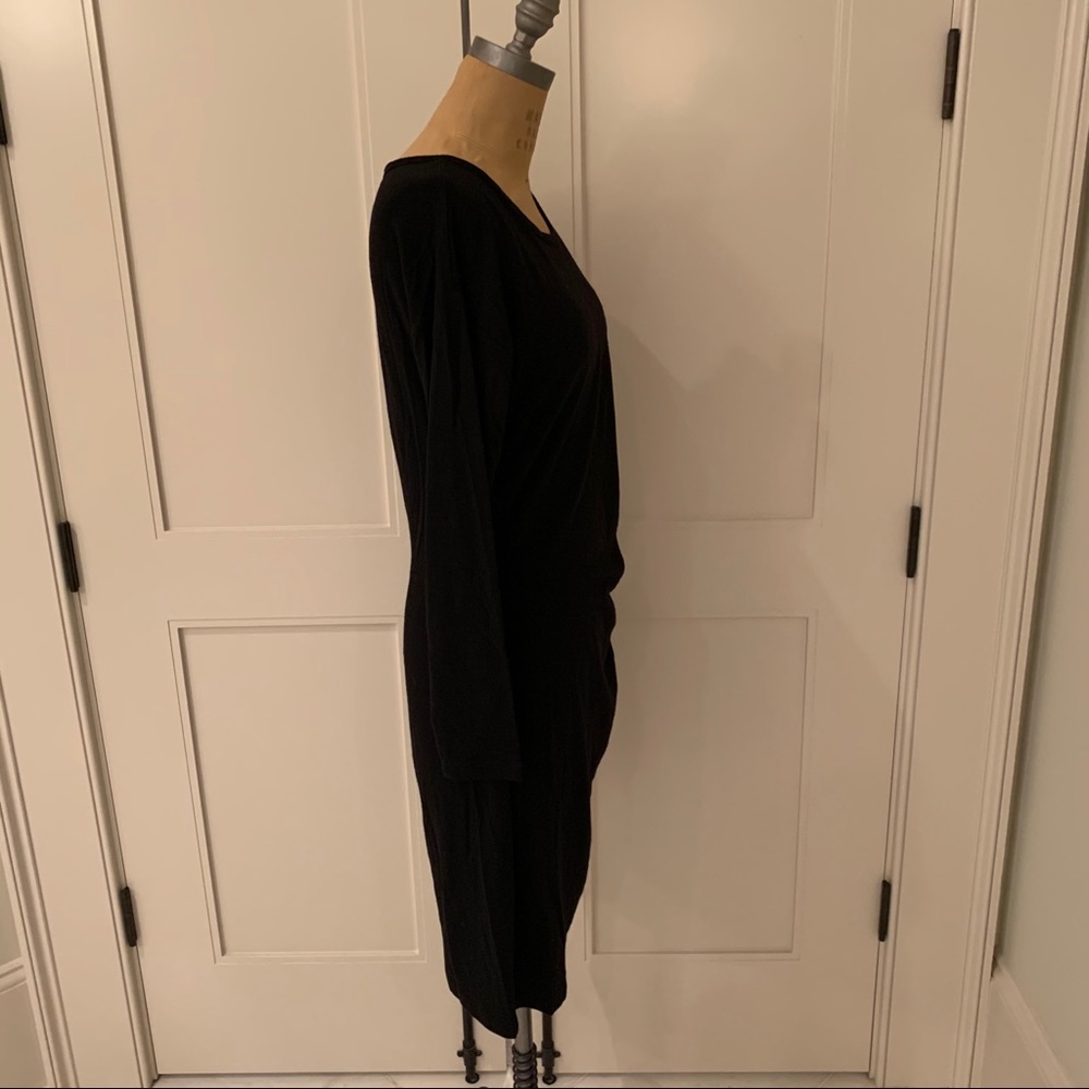 DKNY long sleeved ruched waist midi dress - Picture 4 of 6